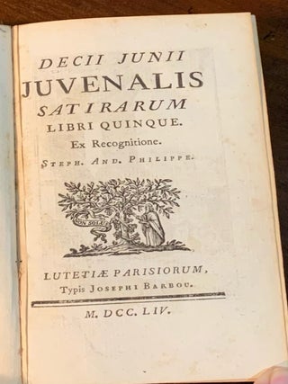 Decii Junii Juvenalis Satirarum Libri Quinque. Ex Recognitione. Steph. And. Philippe