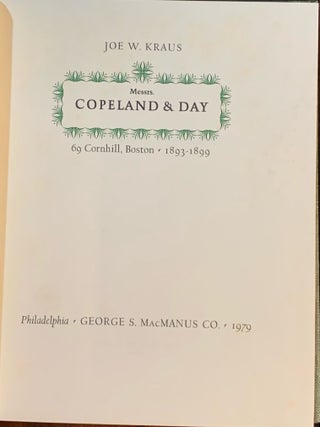 Messrs. Copeland & Day, 69 Cornhill, Boston: 1893 - 1899