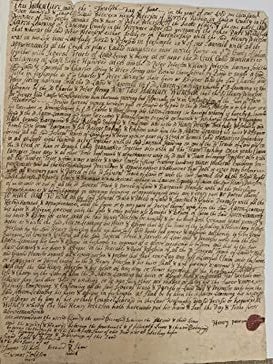 Item #008064 Colonial Land Tract in Salem County, New Jersey dated 1738. Aaron Leaming Sr, Henry...