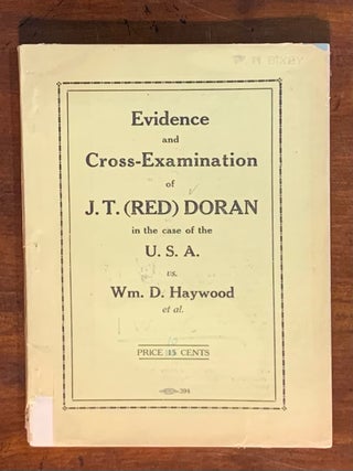 Item #10058 Evidence and cross-examination of J.T. (Red) Doran in the case of the U.S.A. vs. Wm....