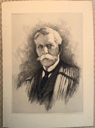 Item #10075 Associate Justice Oliver Wendell Holmes Jr Etching. Unsigned by Holmes. Charles Barmore