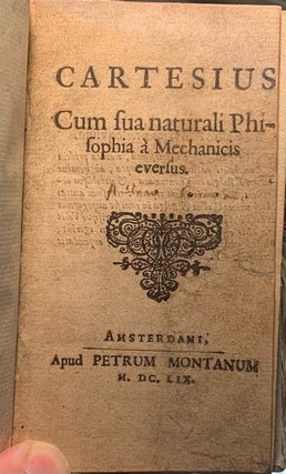 Item #10136 Cartesius. Cum sua naturali Philosophia a? Mechanicis eversus. John Amos Comenius