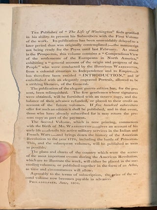 The Life of George Washington, Commander in Chief of the American Forces, during the War which established the Independence of his country and First President of the United States