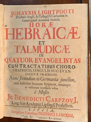 Horae Hebraicae et Talmudicae
