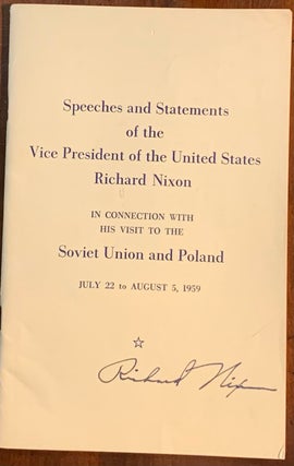 Item #10230 Speeches and Statements of the Vice President of the United States Richard Nixon in...