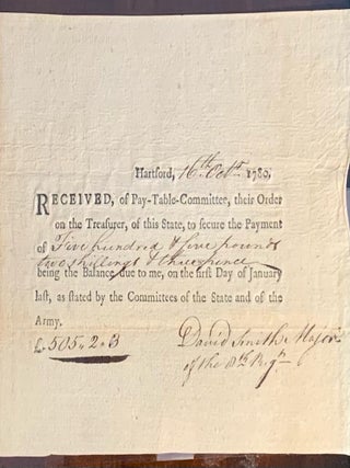 Item #10293 RECEIVED, of Pay-Table-Committee, their Order on the Treasurer, of this State, to...