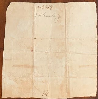 Return for Extra Whiskey for a Detachment of the first Sub Legion on standing fatigue. 14 Men. 14 Gills. C. Roht, Semfile Engr. The commisary will issue on the above return fourteen Gills of Whiskey. Greene Ville, 24th January 1796. Signed T.H. Cushing Major Commanding 1st S. Legion.