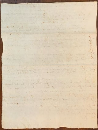 Queen Anne Period Colonial American Document to operate a common Inn 1705