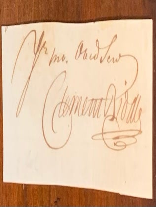 Item #10302 Clement Biddle (1740-1814). Autograph