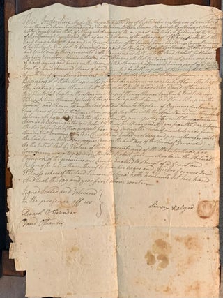 Item #10337 Indenture from Marlborough Town, Ulster County, New York 1797. Simon Relyea, Robert...