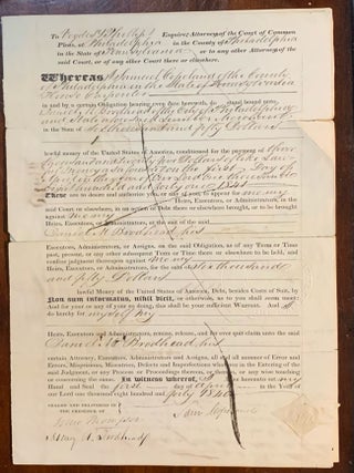 Bond payment for lumber, Philadelphia 1841