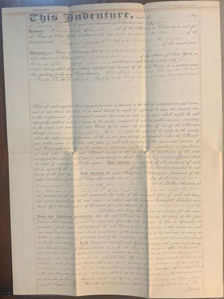Item #10372 Mortage Indenture dated New York June 25th, 1844. Philip Lydig Thomas Commel