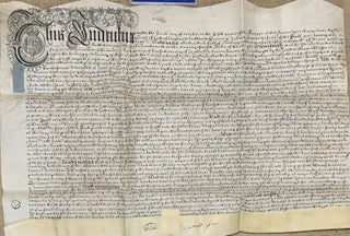 Item #10381 Handwritten English Mortgage Indenture on vellum dated 1706. Richard Ashall: William...