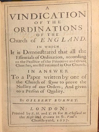 A Vindication of the ordinations of the Church of England