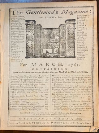 Item #10464 The Gentleman's Magazine March 1781