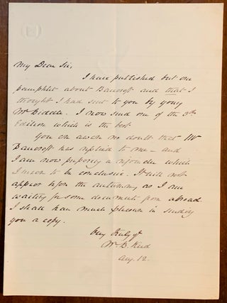 Reprint of the Original Letters from Washington to Joseph Reed during the American Revolution referred to in the pamphlets of Lord Mahon and Mr. Sparks