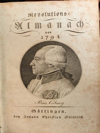 Revolutions Almanach 10 volumes bound in 5 1794 -1803