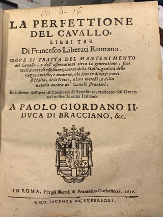 La Perfettione del Cavallo