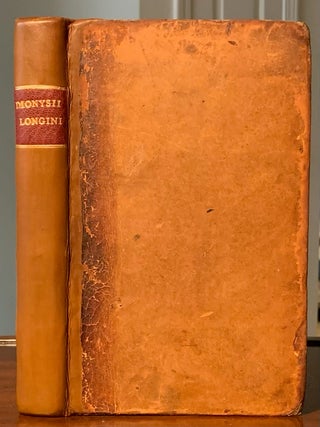 Item #2342 Dionysii Longini Quæ supersunt Græce et Latine : Recensuit, notasque suas atque...