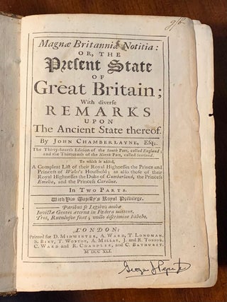 Magna Britanniae Notitia: or the Present State of Great Britain