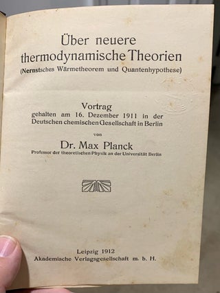 Uber neuere thermodynamische Theories