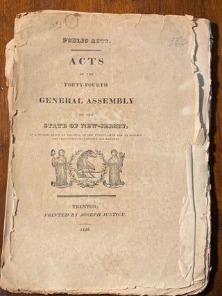 Item #2479 Public Acts. Acts of the Forty-Fourth General assembly of the State of New Jersey