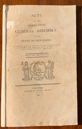 Item #2488 Acts of the Thirty-Third General Assembly of the State of New Jersey