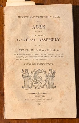 Item #2490 Acts of the Thirty-Sixth General Assembly of the State of New Jersey
