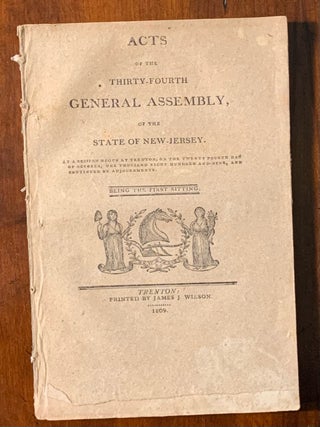 Item #2500 Acts of the Thirty-Fourth General Assembly of the State of New Jersey