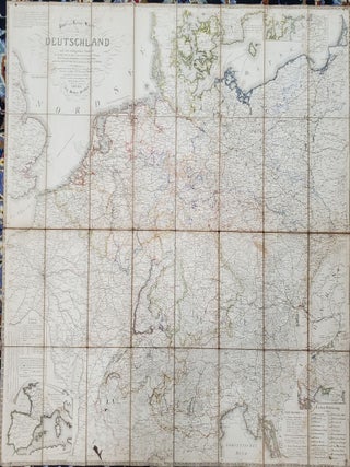 Item #2518 Post und Reise Karte von Deutschland. 1855 Travel Map of Germany