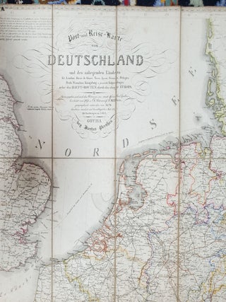 Post und Reise Karte von Deutschland