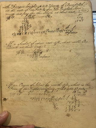 Early 18th century Handwritten Math problem book