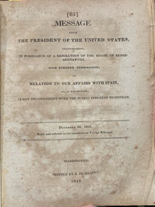 Item #2553 Message from the President of the United States, transmitting, in pursuance of a...
