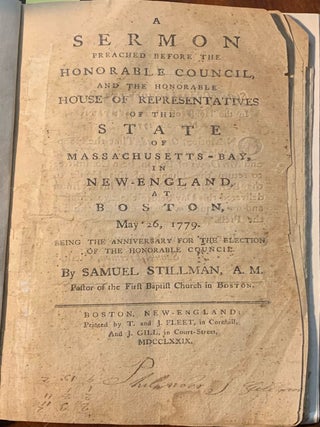 Item #2572 A Sermon Preached before the Honorable Council, and the Honorable House of...