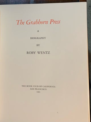 The Grabhorn Press A Biography