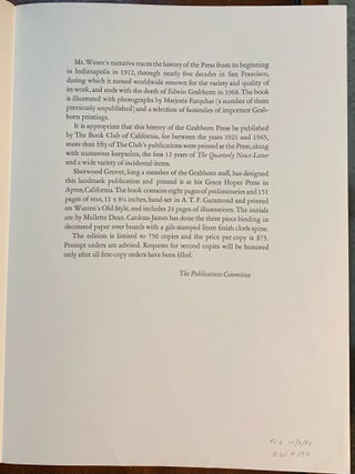 The Grabhorn Press A Biography