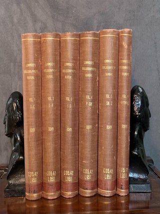 Item #6867 The Bibliographer's Manual of English Literature. William Thomas Lowndes