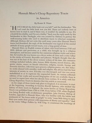Hannah More's Cheap Repository Tracts in America