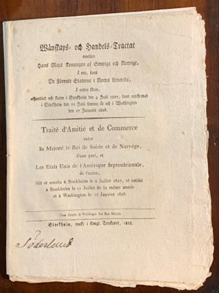 Item #7283 Wänskaps- och handels-tractat emellan Hans Maj:t Konungen af Swerige och Norrige å...