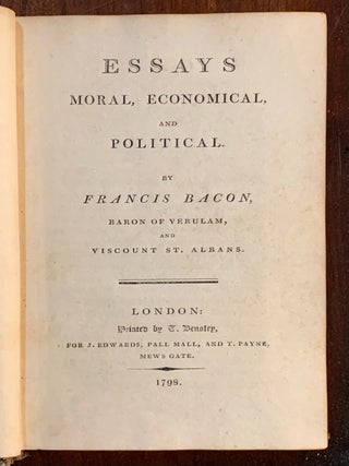 Essays Moral, Economical and Political