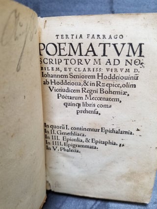 Tertia Farrago Poematum Scriptorum